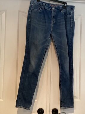 Rebels Soul Women Sequins Denim Jeans, Size 15, Color Blue Multi Color